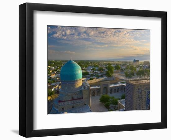 The Blue Domes of the Registan, Samarkand, Uzbekistan-Michele Falzone-Framed Photographic Print