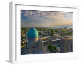 The Blue Domes of the Registan, Samarkand, Uzbekistan-Michele Falzone-Framed Photographic Print