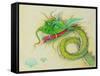 The Blue Eared Dragon, 2000-Wayne Anderson-Framed Stretched Canvas