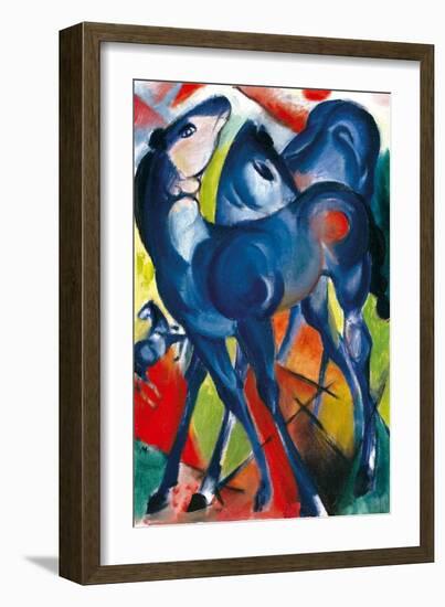 The Blue Foals. 1913-Franz Marc-Framed Giclee Print