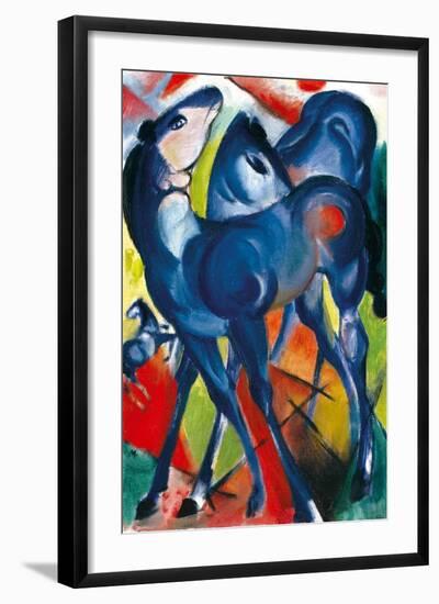 The Blue Foals. 1913-Franz Marc-Framed Giclee Print