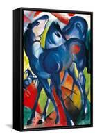 The Blue Foals. 1913-Franz Marc-Framed Stretched Canvas