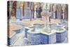 The Blue Fountain, 2000-Lucy Willis-Stretched Canvas