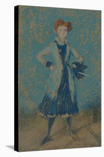 'The Blue Girl', c1874-James Abbott McNeill Whistler-Stretched Canvas