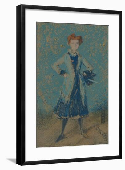 'The Blue Girl', c1874-James Abbott McNeill Whistler-Framed Giclee Print