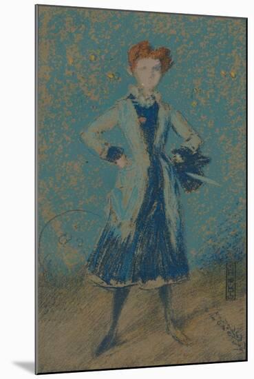 'The Blue Girl', c1874-James Abbott McNeill Whistler-Mounted Giclee Print