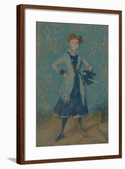 'The Blue Girl', c1874-James Abbott McNeill Whistler-Framed Giclee Print