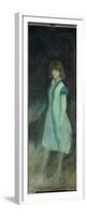 The Blue Girl: Portrait of Connie Gilchrist (1865-1946), C.1879 (Oil on Canvas)-James Abbott McNeill Whistler-Framed Premium Giclee Print