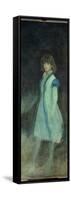 The Blue Girl: Portrait of Connie Gilchrist (1865-1946), C.1879 (Oil on Canvas)-James Abbott McNeill Whistler-Framed Stretched Canvas