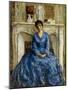 The Blue Gown-Frederick Carl Frieseke-Mounted Giclee Print