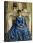 The Blue Gown-Frederick Carl Frieseke-Stretched Canvas