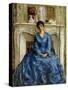 The Blue Gown-Frederick Carl Frieseke-Stretched Canvas