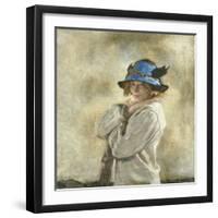 The Blue Hat-Sir William Orpen-Framed Giclee Print