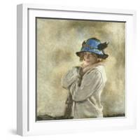 The Blue Hat-Sir William Orpen-Framed Giclee Print