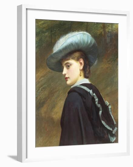 The Blue Hat-Charles Lidderdale-Framed Giclee Print