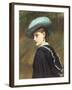 The Blue Hat-Charles Lidderdale-Framed Giclee Print