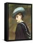 The Blue Hat-Charles Lidderdale-Framed Stretched Canvas