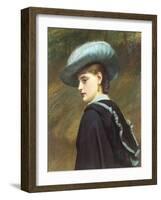 The Blue Hat-Charles Lidderdale-Framed Giclee Print