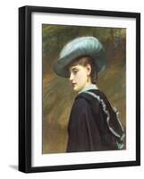 The Blue Hat-Charles Lidderdale-Framed Giclee Print