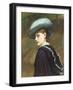 The Blue Hat-Charles Lidderdale-Framed Giclee Print