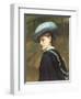 The Blue Hat-Charles Lidderdale-Framed Giclee Print