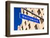 The Blue Hollywood Blvd. Street Sign-flippo-Framed Photographic Print