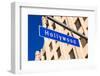 The Blue Hollywood Blvd. Street Sign-flippo-Framed Photographic Print