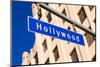 The Blue Hollywood Blvd. Street Sign-flippo-Mounted Photographic Print