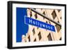 The Blue Hollywood Blvd. Street Sign-flippo-Framed Photographic Print