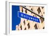 The Blue Hollywood Blvd. Street Sign-flippo-Framed Photographic Print