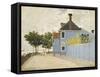 The Blue House, Zaandam, 1871-Claude Monet-Framed Stretched Canvas