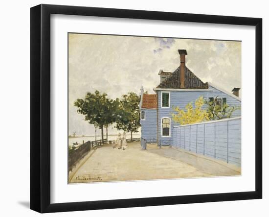 The Blue House, Zaandam-Claude Monet-Framed Giclee Print