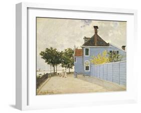 The Blue House, Zaandam-Claude Monet-Framed Giclee Print