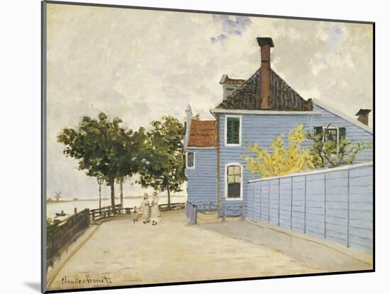 The Blue House, Zaandam-Claude Monet-Mounted Giclee Print