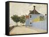 The Blue House, Zaandam-Claude Monet-Framed Stretched Canvas