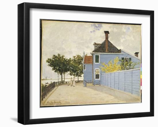 The Blue House, Zaandam-Claude Monet-Framed Giclee Print