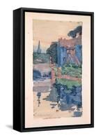 The Blue House-Arthur Wesley Dow-Framed Stretched Canvas