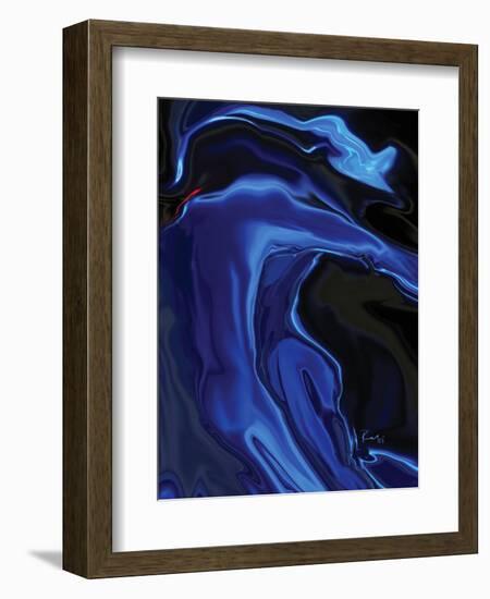 the blue kiss-Rabi Khan-Framed Art Print