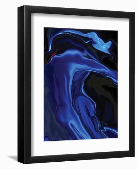 the blue kiss-Rabi Khan-Framed Art Print