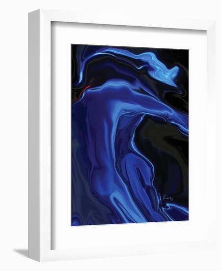 the blue kiss-Rabi Khan-Framed Art Print
