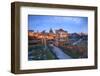 The Blue Light of Dusk on the Ancient Imperial Forum, UNESCO World Heritage Site, Rome-Roberto Moiola-Framed Photographic Print