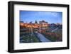 The Blue Light of Dusk on the Ancient Imperial Forum, UNESCO World Heritage Site, Rome-Roberto Moiola-Framed Photographic Print