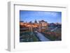 The Blue Light of Dusk on the Ancient Imperial Forum, UNESCO World Heritage Site, Rome-Roberto Moiola-Framed Photographic Print