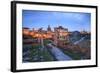 The Blue Light of Dusk on the Ancient Imperial Forum, UNESCO World Heritage Site, Rome-Roberto Moiola-Framed Photographic Print