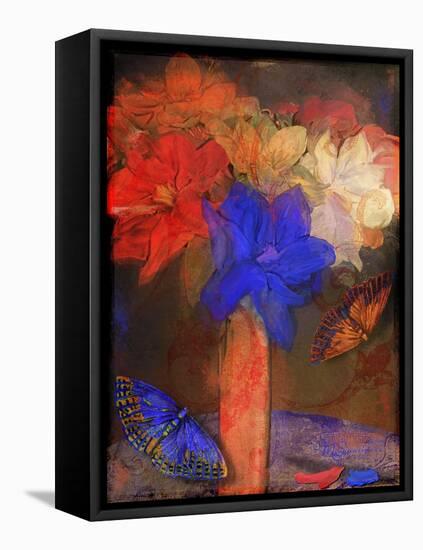 The Blue Magnolia-Mindy Sommers-Framed Stretched Canvas