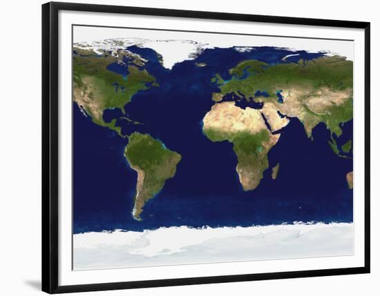 The Blue Marble: Land Surface, Ocean Color and Sea Ice-Stocktrek Images-Framed Photographic Print