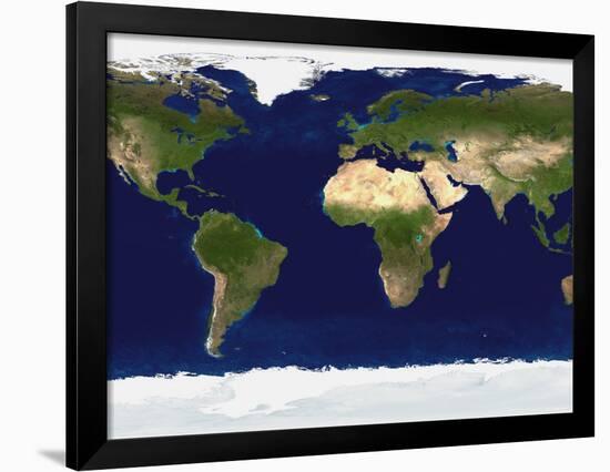 The Blue Marble: Land Surface, Ocean Color and Sea Ice-Stocktrek Images-Framed Photographic Print