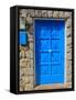 The Blue Mediterranean Door-Markus Bleichner-Framed Stretched Canvas