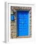 The Blue Mediterranean Door-Markus Bleichner-Framed Art Print