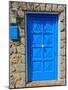The Blue Mediterranean Door-Markus Bleichner-Mounted Art Print